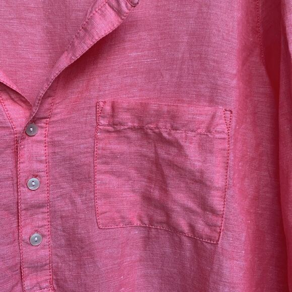 Max Edition cotton linen blend pink tunic blouse woman’s size large - Picture 3 of 9